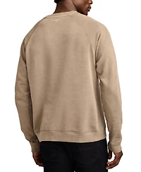 Lucky Brand Men's Fleece Logo Raglan Crew Sweatshirt