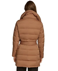 Donna Karan New York Women's Belted Asymmetric Puffer Coat