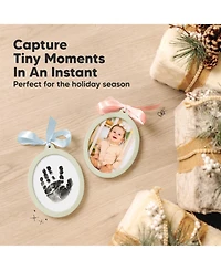 KeaBabies Bitsy Inkless Baby Hand and Footprint Kit, Two-sides Christmas Photo Ornaments, Personalized Keepsake Gifts