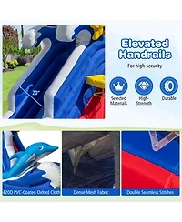Gouun 6-In-1 Inflatable Water Park with Climbing Wall Splash Pool (Without Blower)