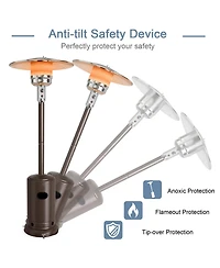 Gouun 50000 Btu Garden Propane Standing Lp Gas Steel Accessories Heater