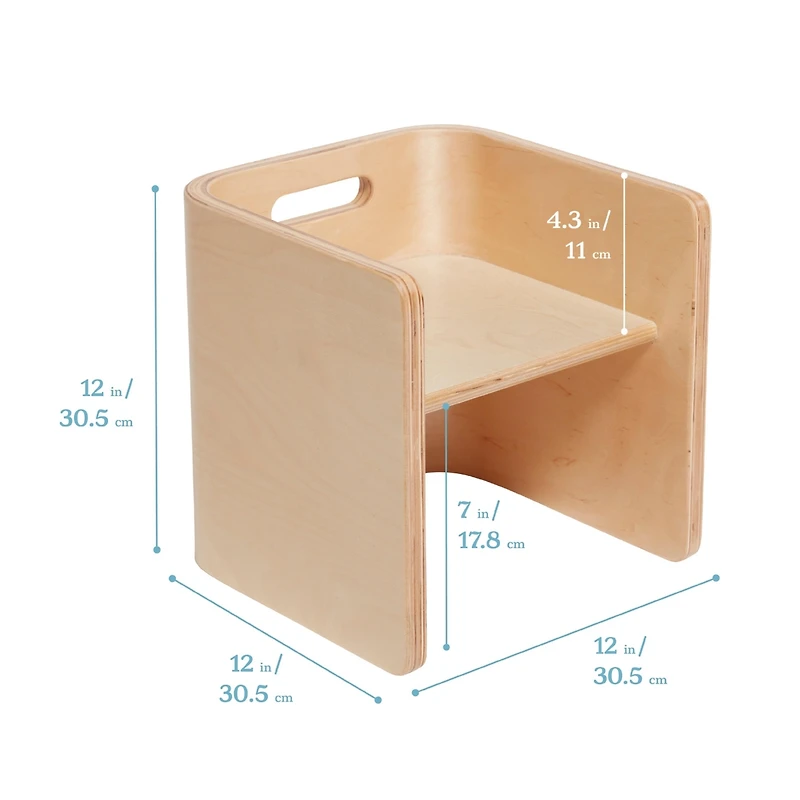 ECR4Kids Premium Bentwood Multipurpose Table and Chair Set, Natural, 3-Piece