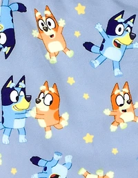 Bluey Little Girls Peplum Sweatshirt and Leggings Outfit Set