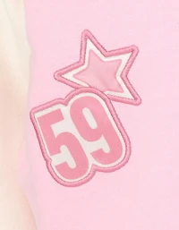 Barbie Girls French Terry Varsity Bomber Jacket Toddler| Child