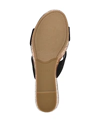 Guess Women's Lonaa Rhinestone Cork Platform Wedge Sandals