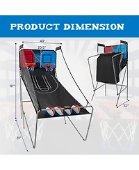 Gouun Dual Shot Basketball Arcade Game with 8 Game Modes and 4 Balls