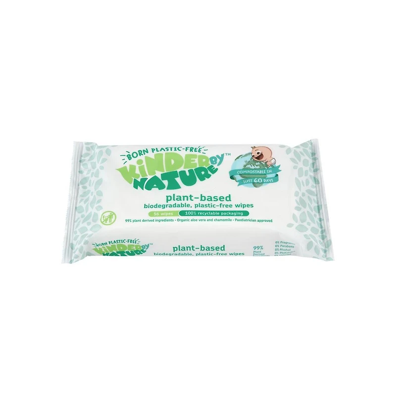 Kinder by Nature Unisex Plant-Based Baby Wipes - 672 Count (12 packs of 56 wipes)