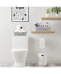 Sorbus 2-Pack Handmade Storage Paper Rope Baskets Set: Bohemian Design for Household Essentials - Durable, Compact, Perfect All Decor