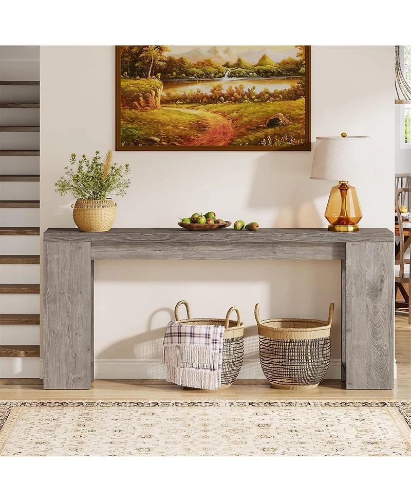 Tribesigns 70.9-Inch Extra Long Console Table, Farmhouse Wood Sofa Table Behind Couch for Living Room, Hallway, Entrance, Foyer