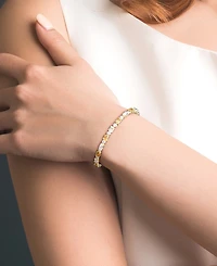 Citrine (8-1/10 ct. t.w.) & Diamond Accent Link Bracelet in 18k Gold-Plated Sterling Silver