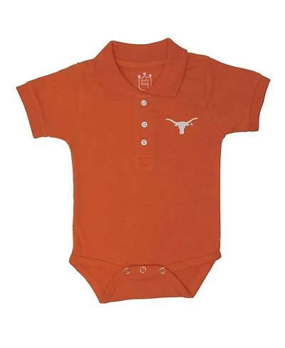 Little King Apparel Baby Boys and Girls Texas Orange Longhorns Lit Polo Bodysuit