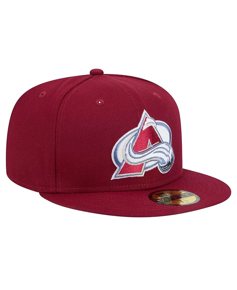 New Era Men's Burgundy Colorado Avalanche Core 59FIFTY Fitted Hat