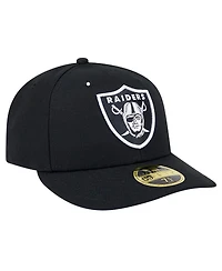 New Era Men's Black Las Vegas Raiders Omaha Low Profile 59FIFTY Fitted Hat