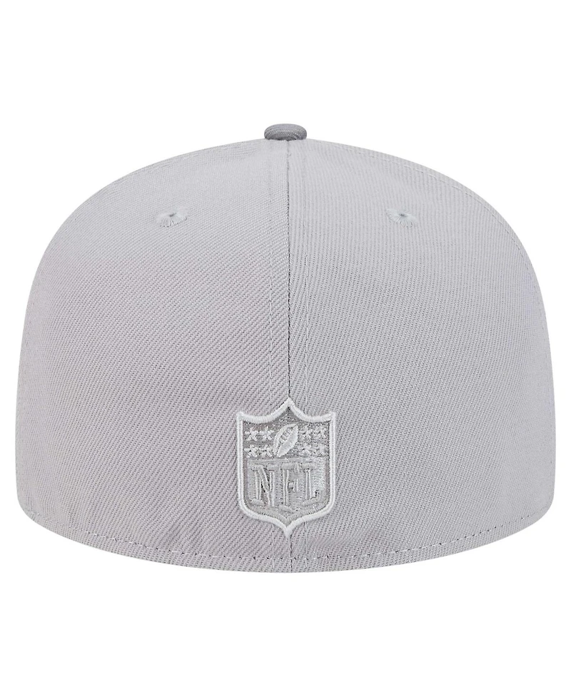 New Era Men's Gray/Graphite Detroit Lions Iron Cloud 59FIFTY Fitted Hat
