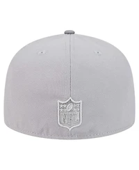 New Era Men's Gray/Graphite Detroit Lions Iron Cloud 59FIFTY Fitted Hat
