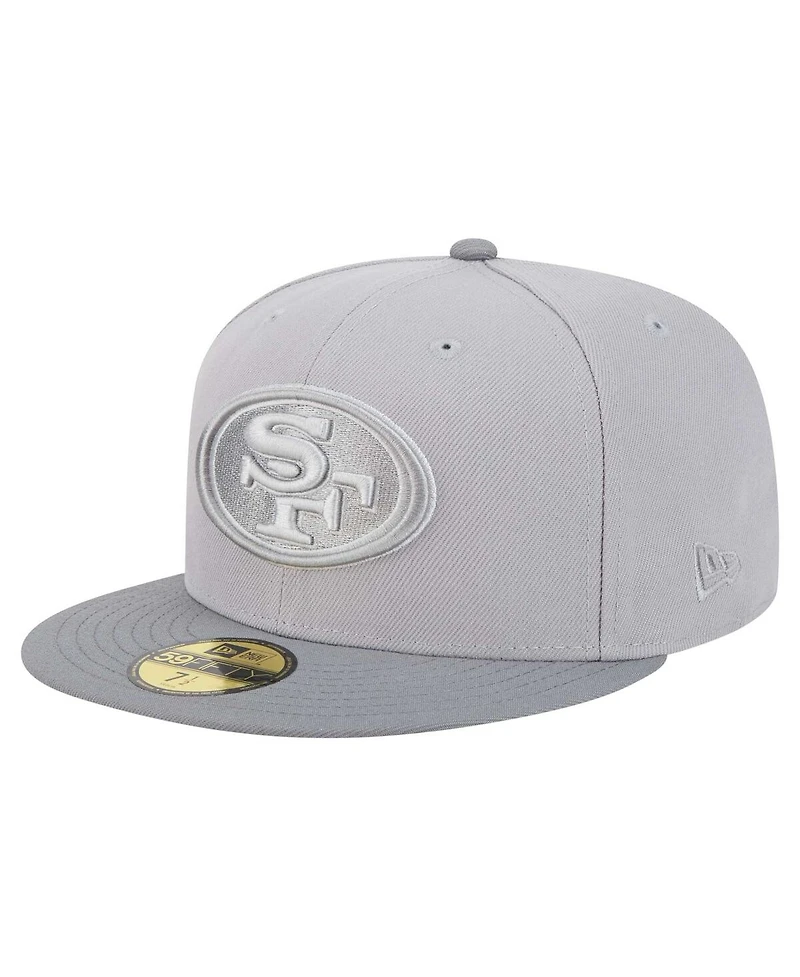 New Era Men's Gray/Graphite San Francisco 49ers Iron Cloud 59FIFTY Fitted Hat