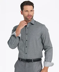 Nick Graham Men's Modern-Fit Floral Mosaic Dress Shirt