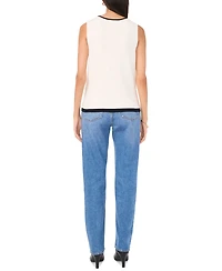 Vince Camuto Women's Contrast-Trim Sleeveless Sweater