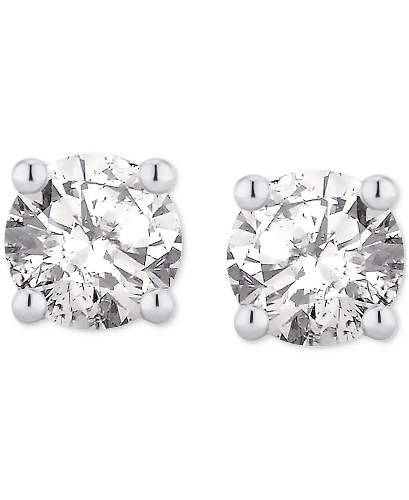 Gia Certified Diamond Stud Earrings (3/4 ct. t.w.) in 14k White Gold