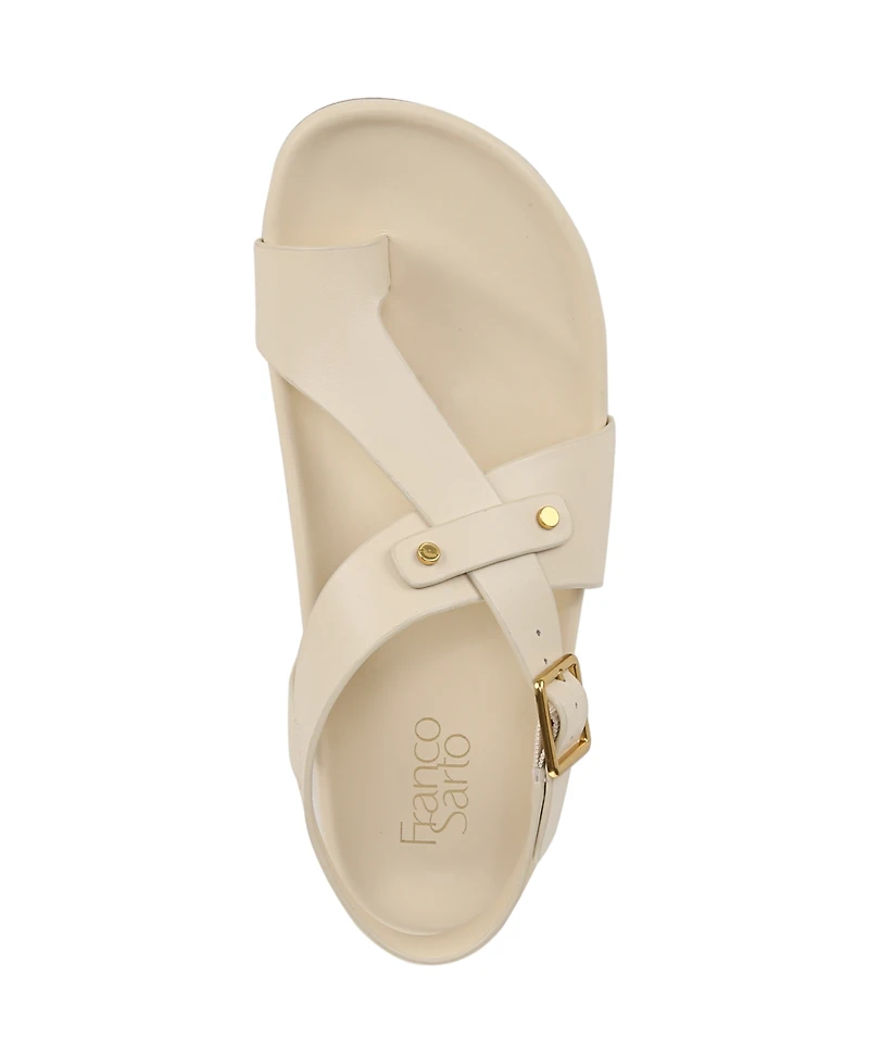Franco Sarto Women's Blair Toe Loop Round Flat Sandals