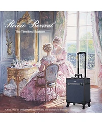Byootique Rolling Makeup Train Case Cosmetic Trolley Organizer Rococo