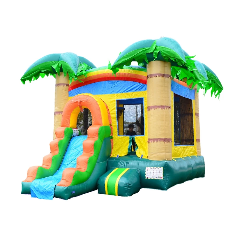 HeroKiddo Tropical Breeze Commercial Grade Inflatable Bounce House & Water Slide Combo (No Blower Included), Outdoor Play