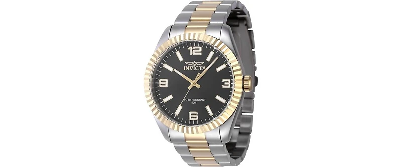 Invicta Men's 47453 Specialty Quartz 3 Hand Black Dial Watch