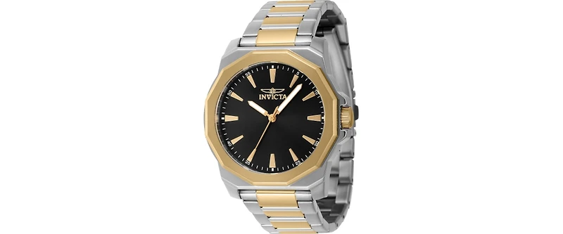Invicta Men's 46834 Speedway Quartz 3 Hand Black Dial Watch