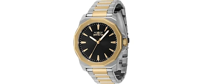 Invicta Men's 46834 Speedway Quartz 3 Hand Black Dial Watch