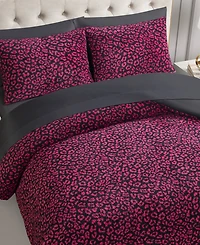 Juicy Couture Cheetah Feathered 3-Pc. Comforter Set, Full/Queen