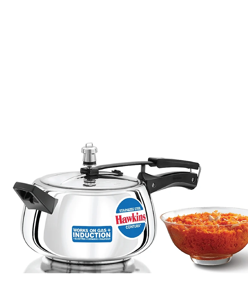 Hawkins 5 Liter Stainless Steel Contura Induction Compatible Pressure Cooker