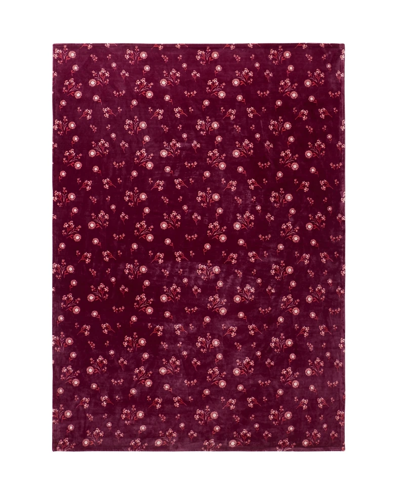 Lucky Brand Daisy Floral Cozy Plush Throw, 50" x 70"
