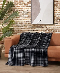 Lucky Brand Camper Plaid Cozy Plush Throw, 50" x 70"