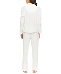 Flora by Flora Nikrooz Women's Addie Printed Velour Long Sleeve Pajama Set