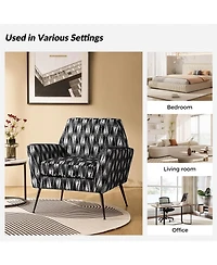 Hulala Home Lorenz Modern Armchair with Metal Legs