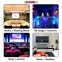 5 Core Speaker Stand Tripod Heavy Duty Adjustable Up to 72 Inch Dj Studio Monitor Stands Pole Mount - Orange - 2 Pcs