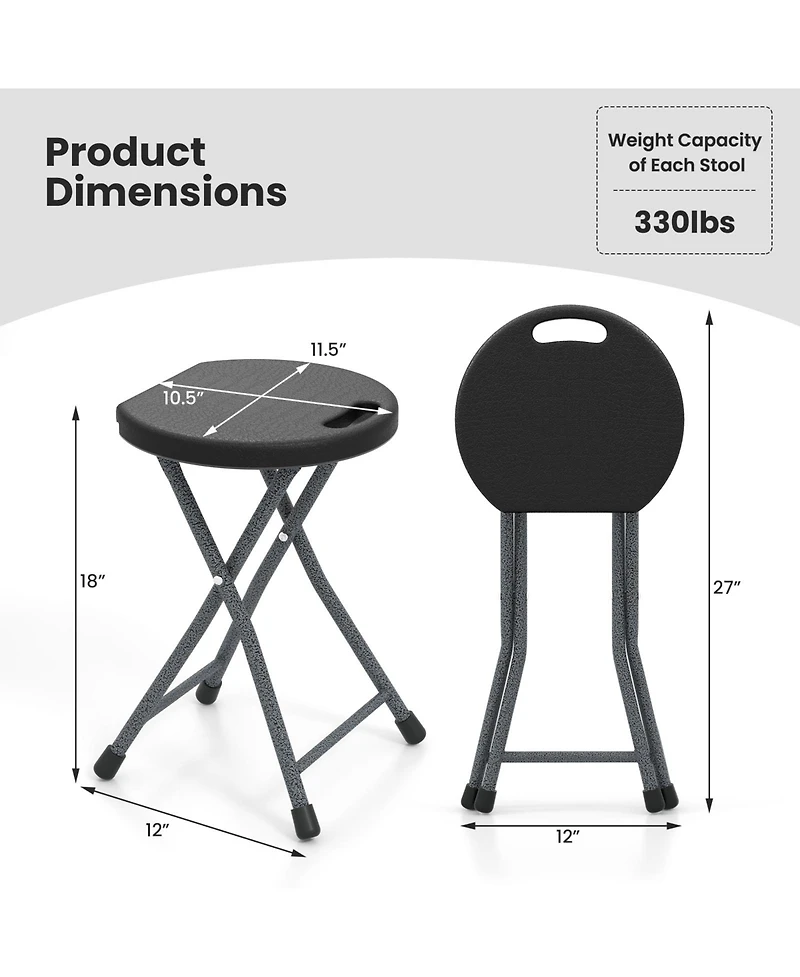 Gouun Folding Stool with Built-in Handle for Adults-1 Piece