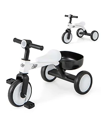 2-In-1 Kids Tricycle Auxiliary Balance Bike with Detachable Pedals Toddler Tricycle