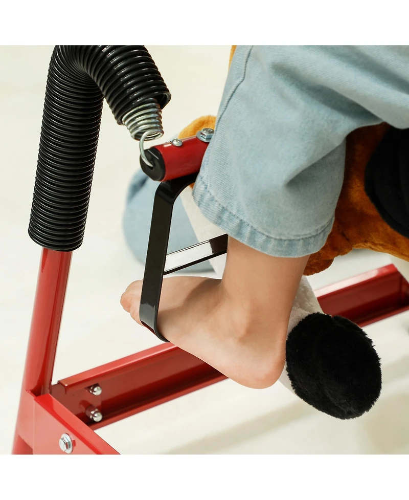 Qaba Spring Rocking Horse, Kids Ride on Horse w/ Saddle,