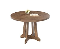 gaomon 47 Inches Wood Round Dining Table, Round Dining Table for 4, Round Kitchen Table, Farmhouse Dinner Table with Wooden Top and Sturty Legs for Di