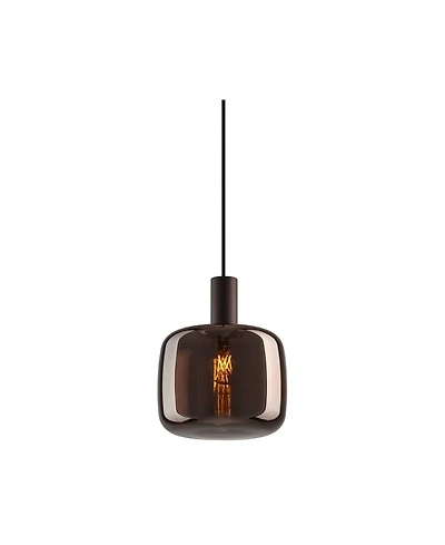 Possini Euro Design Janna 7 1/2" Modern Pendant Ceiling Light Fixture Dining Room Over Table Matte Coffee Finish Espresso Glass Mini