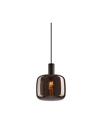 Possini Euro Design Janna 7 1/2" Modern Pendant Ceiling Light Fixture Dining Room Over Table Matte Coffee Finish Espresso Glass Mini