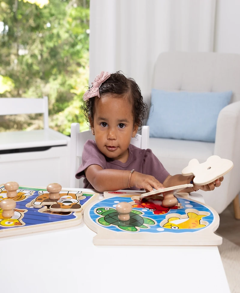 Melissa and Doug Animals Jumbo Knob Wooden Puzzle Set