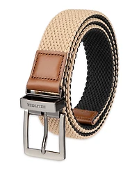 Tommy Hilfiger Men's Two-in-One Reversible Fully Adjustable Stretch Casual Cord Belt