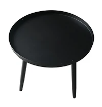 Kings Brand Furniture Round Metal Side End Table, Nightstand Accent Pedestal Plant Stand for Bedroom Living Room