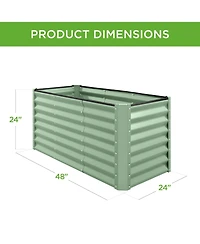Best Choice Products 4x2x2ft Outdoor Metal Raised Garden Bed, Planter Box for Vegetables, Flowers, Herbs