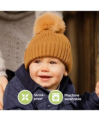 KeaBabies 2pk Baby Hats, Beanies, Newborn Hats for Girls, Boys, Winter Hat, 0-6 Months Infant Hat