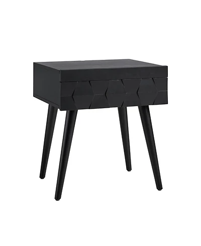 Hulala Home Jacob Mid-Century Modern End Table with Flared Legs