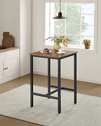 Bar Table – Small High Top Pub Table for Kitchen or Living Room, Sturdy Metal Frame, Perfect for Dining & Parties
