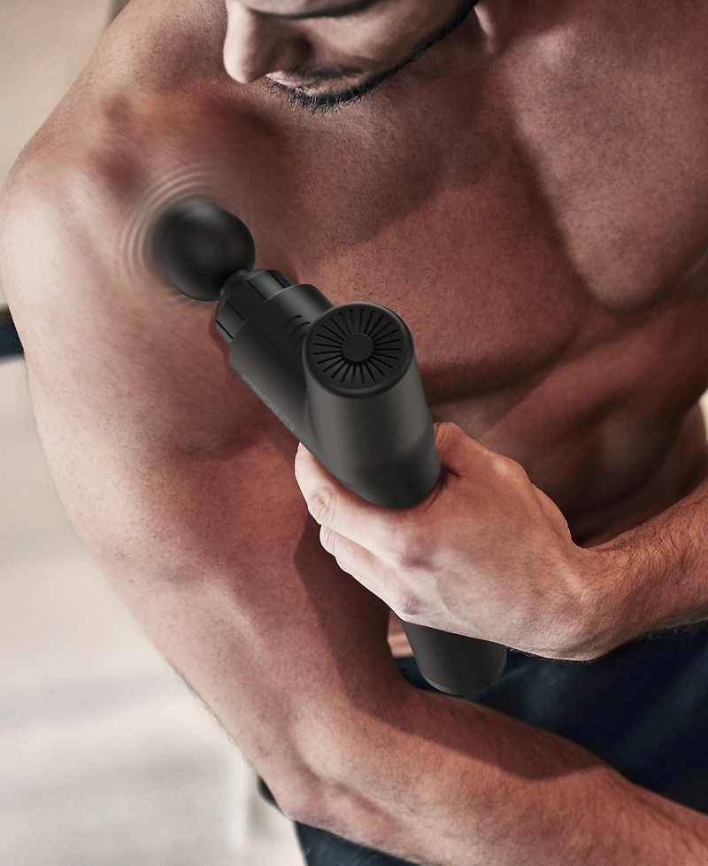 Tzumi PROfit Percussion Muscle Massage Gun, Rechargeable Deep Tissue Full-Body Massager with Multiple Attachments